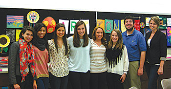 Museum Education Staff  (Left to Right) Emily Dean,  Brea Burkett, Julie Maudlin,  Mary Kate Keappler, Molly Scofield, Kelly Herbert, Steven Mockler, and Alexa Penton. Not pictured:  Ashton Wilcox.