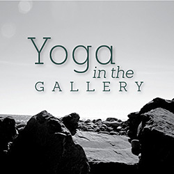 Yoga in the Gallery icon, rock and beach scene