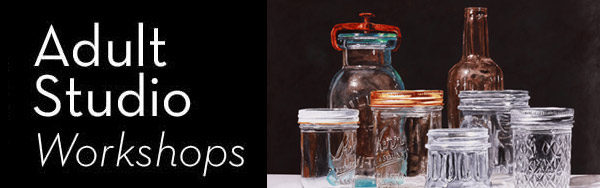 Realism in Watercolor: Painting clear and colored glass. Image of clear glass watercolor painting by Laurin McCracken.