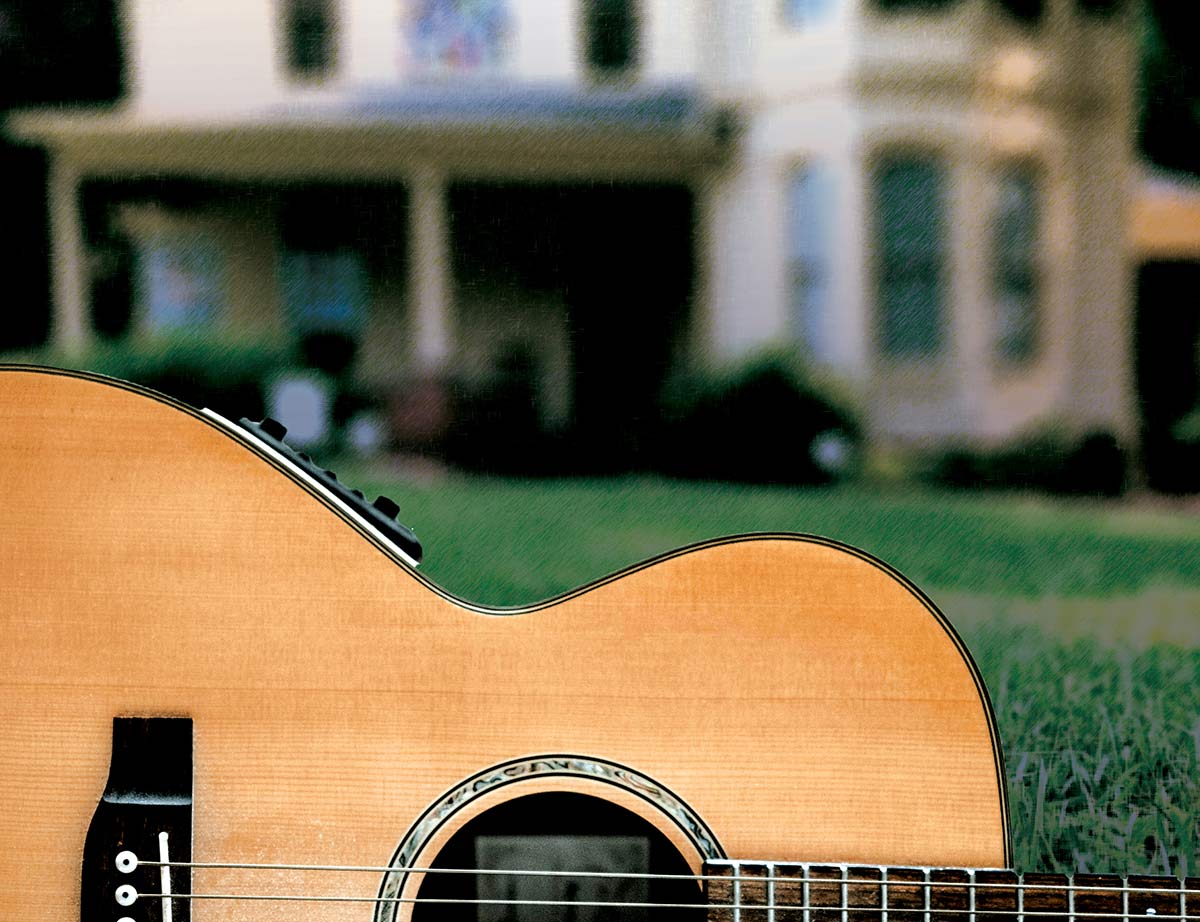 Guitar on the Walton-Young Lawn