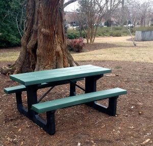 New picnic tables
